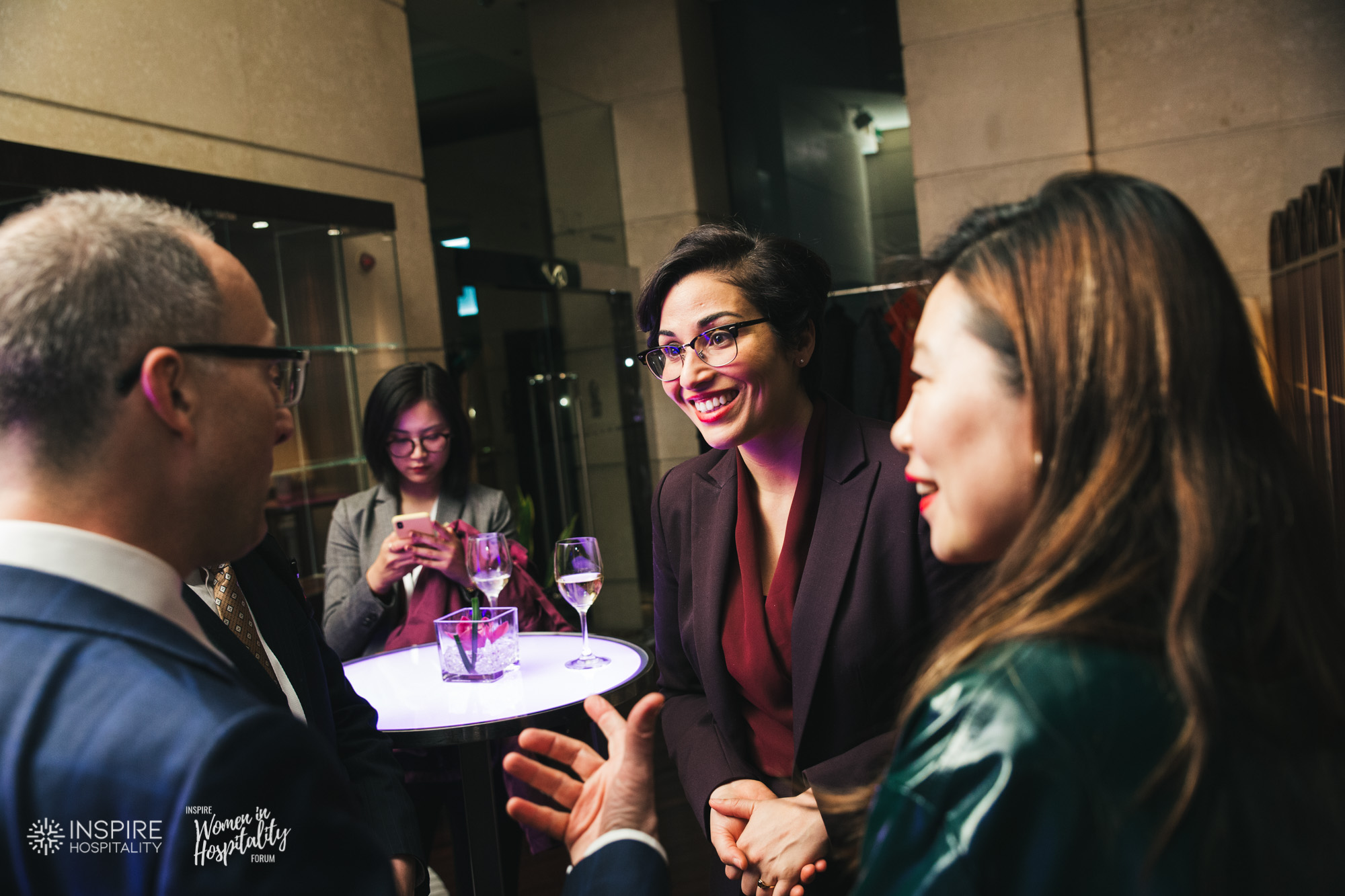 Hospitality leaders in conversation at an early Inspire Hospitality networking event